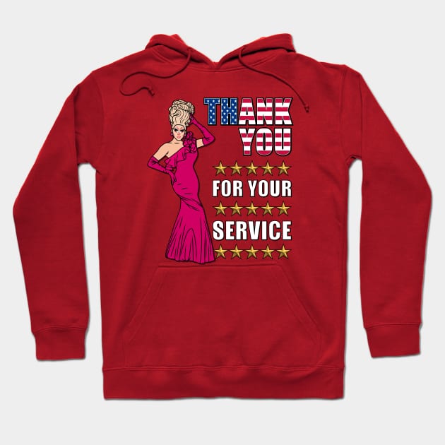 Thank You For Your Service - Funny Drag Meme Hoodie by Football from the Left